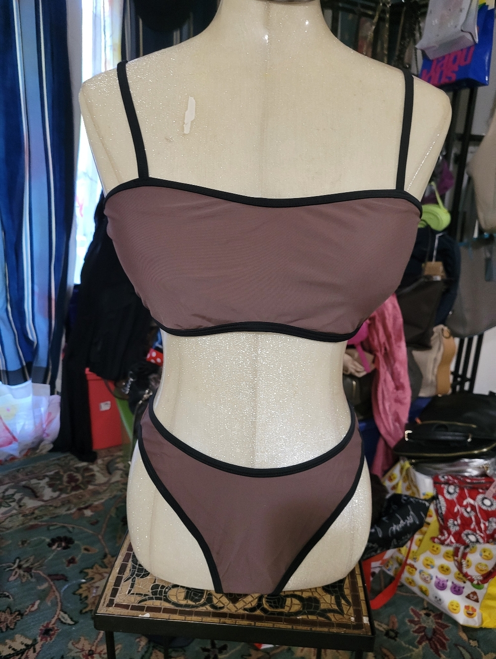 NWOT High Waisted Bikini Set with Adjustable Trap